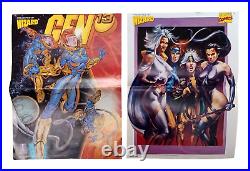 Huge Lot of 20 Wizard Comic Book Magazine 1990s 2-Sided Posters