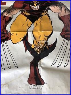Huge Vintage 1988 Marvel Comics Wolverine Store Display Advertising Poster Sign