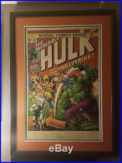 INCREDIBLE HULK #181 Art Massive 46x 34 HULK Wolverine Professional framed