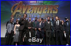 INFINITY WAR Cast Signed Movie Premiere Poster Avengers Marvel Iron Man Loki