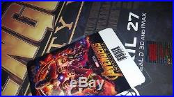 INFINITY WAR Cast Signed Movie Premiere Poster Avengers Marvel Iron Man Thor Cap