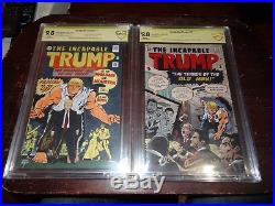 Incapable Trump #1 & #2 CBCS 9.8 NYCC Exclusive +2 Posters Double/Triple Signed