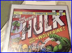 Incredible Hulk 181 Poster Art Signed By Stan Lee & Herb Trimpe COA 11 By 17