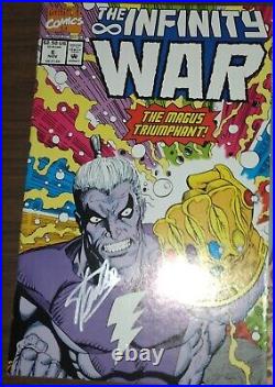 Infinity War#6 signed by Stan Lee plus Infinity Gauntlet poster signed