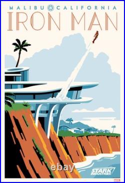 Iron Man Malibu Travel by Steve Thomas SIGNED Ltd Edition x/250 Poster Print Art