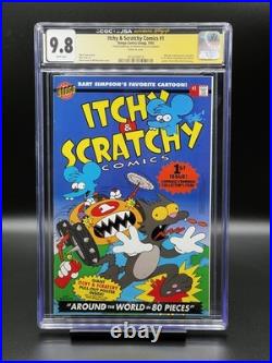 Itchy & Scratchy Comics #1 (1993) Poster Incld Signed by Tone Rodriguez 9.8