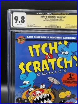 Itchy & Scratchy Comics #1 (1993) Poster Incld Signed by Tone Rodriguez 9.8