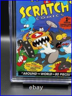 Itchy & Scratchy Comics #1 (1993) Poster Incld Signed by Tone Rodriguez 9.8