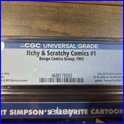 Itchy & Scratchy Comics #1 CGC 9.8 Bongo Comics Group 1993 Poster Included
