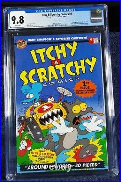 Itchy and Scratchy #1, CGC 9.8, 1993, Poster included, new case