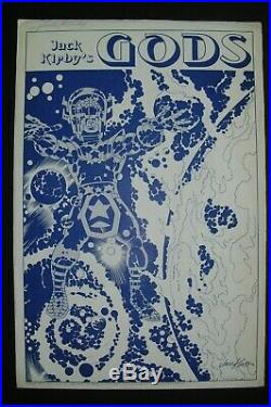 JACK KIRBY'S GODS signed 1972 portfolio, 4 color posters & original envelope