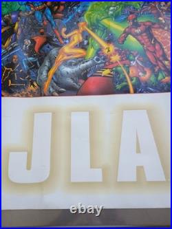 JLA vs Titans Poster Phil Jimenez 28x66 DC Comics Promo 1999 Justice League Vtg