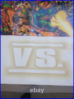 JLA vs Titans Poster Phil Jimenez 28x66 DC Comics Promo 1999 Justice League Vtg
