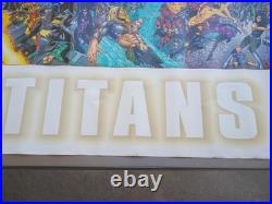 JLA vs Titans Poster Phil Jimenez 28x66 DC Comics Promo 1999 Justice League Vtg