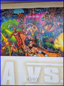 JLA vs Titans Poster Phil Jimenez 28x66 DC Comics Promo 1999 Justice League Vtg