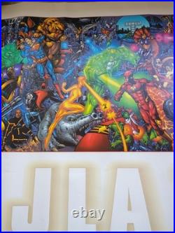 JLA vs Titans Poster Phil Jimenez 28x66 DC Comics Promo 1999 Justice League Vtg