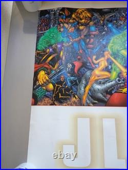 JLA vs Titans Poster Phil Jimenez 28x66 DC Comics Promo 1999 Justice League Vtg