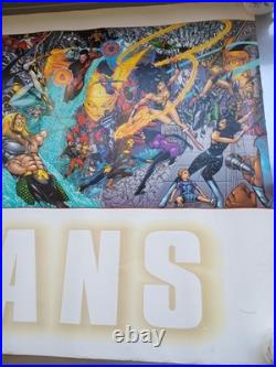 JLA vs Titans Poster Phil Jimenez 28x66 DC Comics Promo 1999 Justice League Vtg