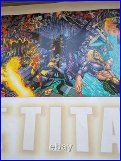 JLA vs Titans Poster Phil Jimenez 28x66 DC Comics Promo 1999 Justice League Vtg