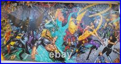 JLA vs Titans Poster Phil Jimenez 28x66 DC Comics Promo 1999 Justice League Vtg