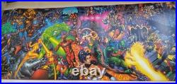JLA vs Titans Poster Phil Jimenez 28x66 DC Comics Promo 1999 Justice League Vtg