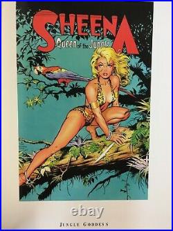 JUST TEASING POSTER SIZE ART BOOK SIGNED BY DAVE STEVENS Fisherman Collection