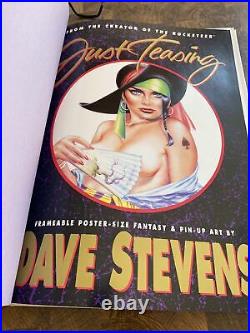 JUST TEASING POSTER SIZE ART BOOK SIGNED BY DAVE STEVENS Lettered Edition Very G