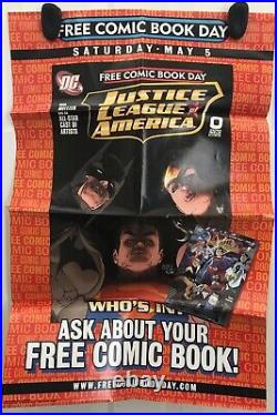 JUSTICE LEAGUE Batman Superman DC FREE COMIC BOOK DAY 2007 HUGE PROMO POSTER