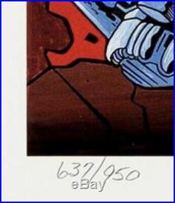 Jack Kirby Signed Captain America 50th Birthday Commemorative Lithograph 1990