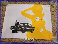 James Bond 64 DB5 by Lyndon Willoughby Ltd Edition x/100 Print Poster Goldfinger