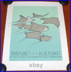 Jay Ryan Our Planet Is Blue Planet Manta Ray Squadron Poster Art Print S/# 350 Jay Ryan Our Planet Is Blue Planet Manta Ray Squadron Poster Art Print S/# 350