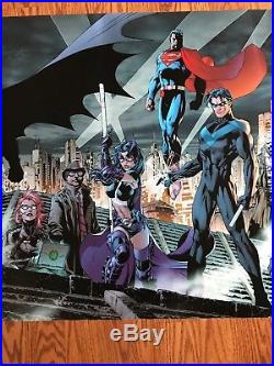 Jim Lee Hush Batman 619 Poster Set Heroes Villains Signed rare COA
