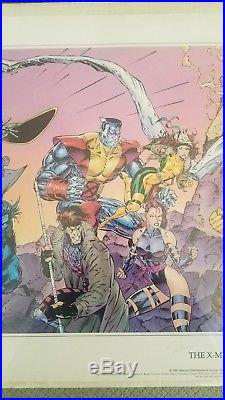 Jim Lee X-Men #1 cover SIGNED x3 litho poster numbered 1056/2500 Wolverine VHTF