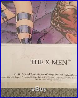Jim Lee X-Men #1 cover SIGNED x3 litho poster numbered 1056/2500 Wolverine VHTF