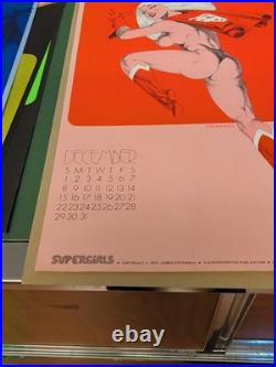 Jim Steranko Vintage December 1973 SUPERGIRLS Calendar Page Poster 10.5x17