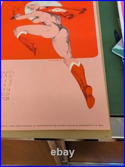 Jim Steranko Vintage December 1973 SUPERGIRLS Calendar Page Poster 10.5x17