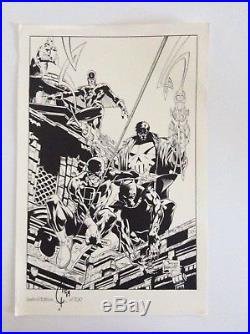 Joe Quesada signed limited edition comic art print 1998 RARE only 700 made