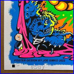 Joe Simko Signed Pink Black Light Garbage Pail Kids GPK Art Print Poster Sdcc