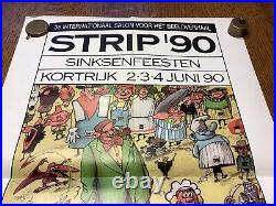 Johan de Moor POSTER comic Strip 1990 aprox 16 x 24