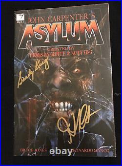 John Carpenter signed Asylum comic book Halloween photo poster graphic novel 7
