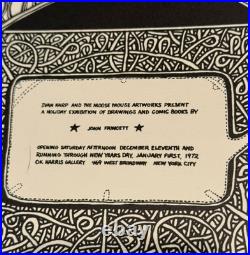 John Fawcett 1972 Signed Drawings and Comic Books Exhibit Poster Warris Gallery