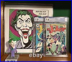 Joker CGC Graded #1, #2 1975 Comic, bobble head & Poster Christmas Gift Set
