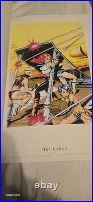 Just Teasing Dave Stevens 1991 Betty Page Sheena Planet Comics Poster Book Autog