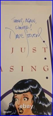 Just Teasing Dave Stevens 1991 Betty Page Sheena Planet Comics Poster Book Autog