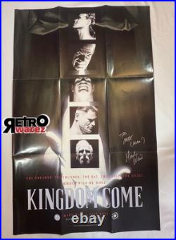 KINGDOM COME Promo Poster HAND SIGNED Mark Waid 1996 24x38 Superman DC Comics