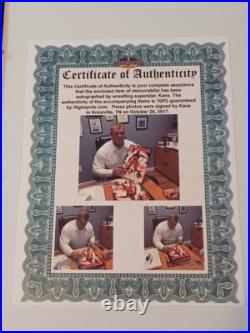Kane WWE Framed Autographed Signed 11x17 Comic Art Highspots COA