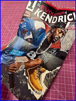 Kendrick Lamar CANVAS HUGE 22x36 Poster comic style Super Bowl