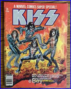Kiss Marvel Comic Books #1 1977 & #2 1978 Set Real Blood Special witho #2 Poster