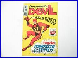 L' Incredibile Devil # 1 Con Poster Manifesto Editoriale Corno 1970 Gadget