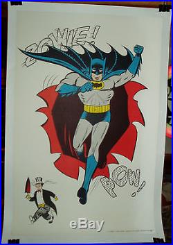 Large Batman 50 Year Old 1966 Poster Fact Toothpaste Mail Away Premium Great